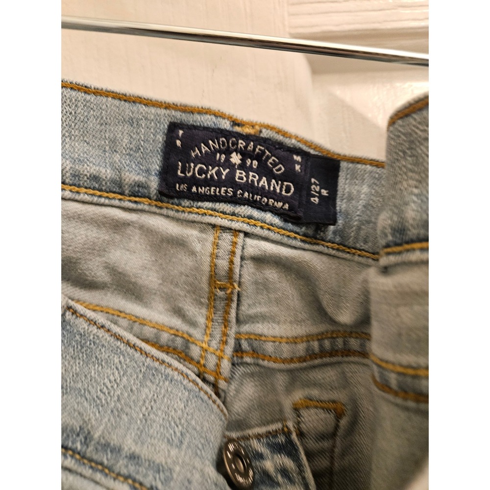 Lucky Brand Womens Light Wash Distressed Denim Jeans Size 4/27 Regular